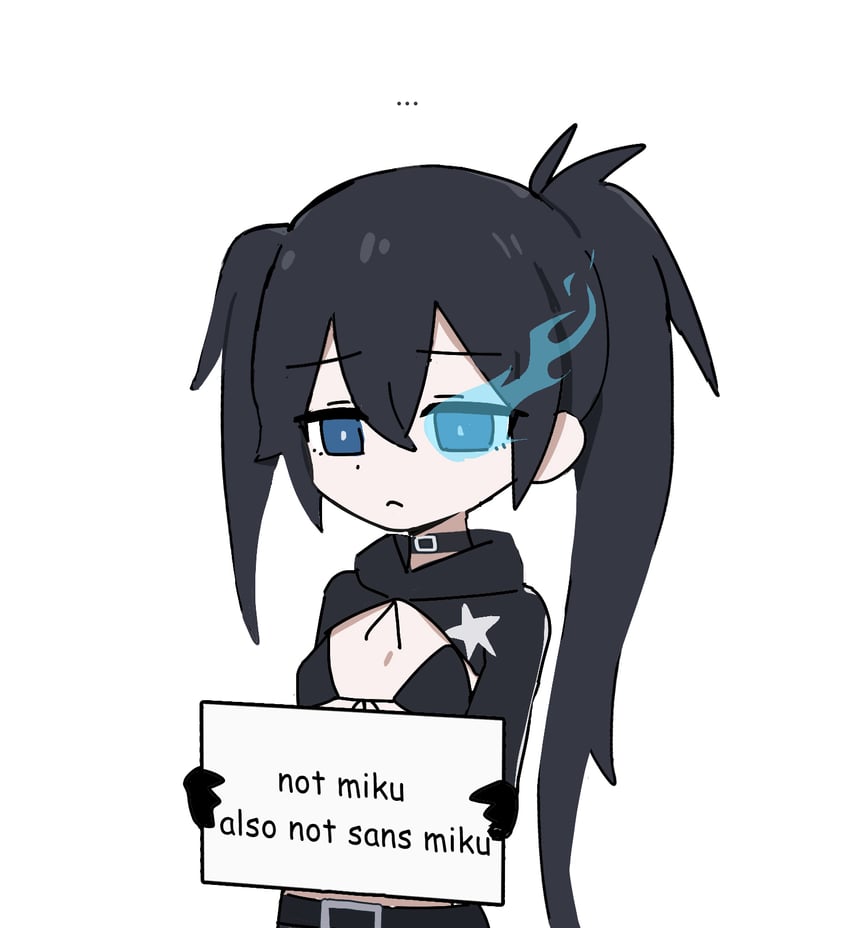 hatsune miku, black rock shooter, and sans (vocaloid and 2 more) drawn by channel_(caststation)