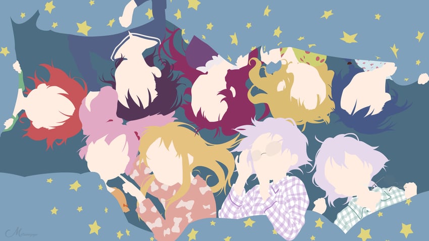toshinou kyouko, akaza akari, funami yui, yoshikawa chinatsu, oomuro sakurako, and 4 more (yuruyuri) drawn by matsumayu
