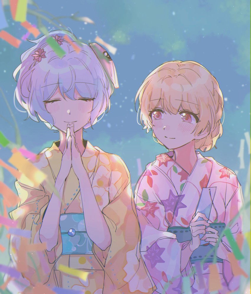 matsubara kanon and shirasagi chisato (bang dream!) drawn by kyudoli