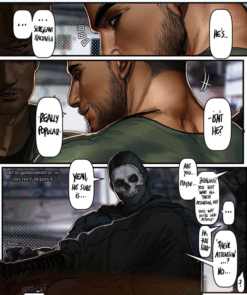ghost and soap (call of duty and 1 more) drawn by umikochannart