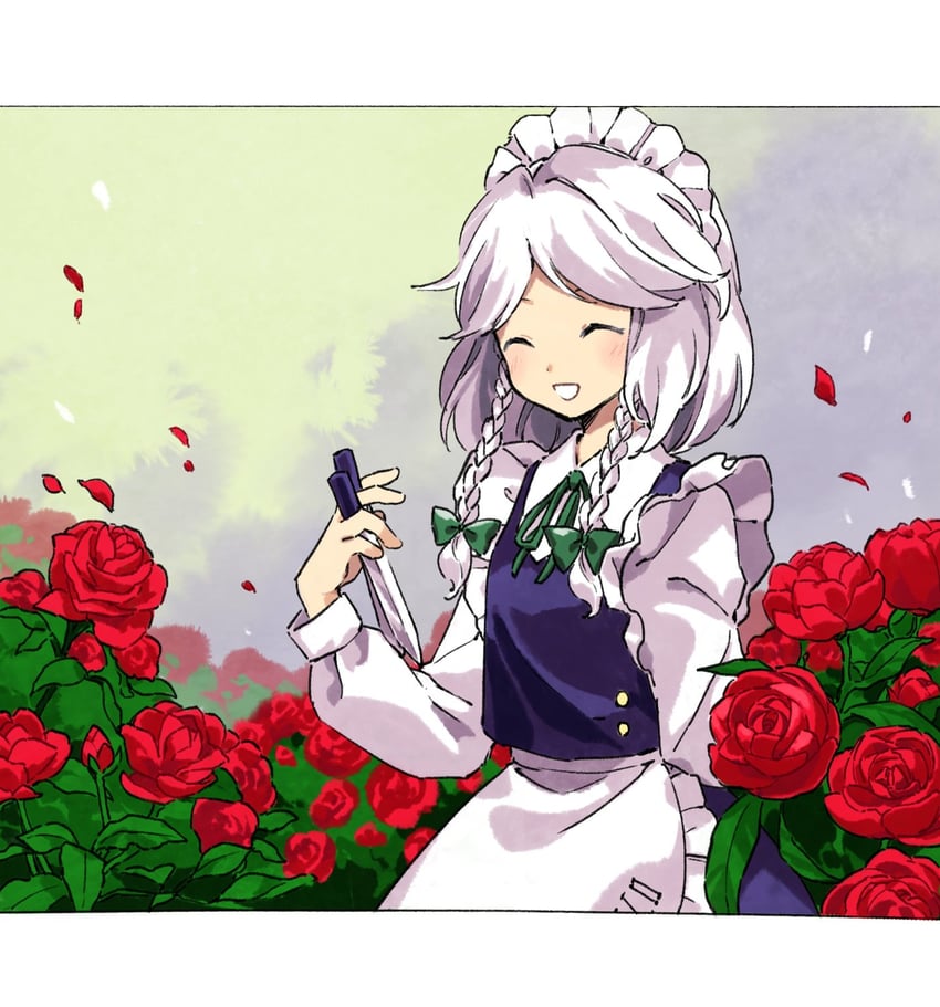 izayoi sakuya (touhou and 1 more) drawn by kaigen_1025