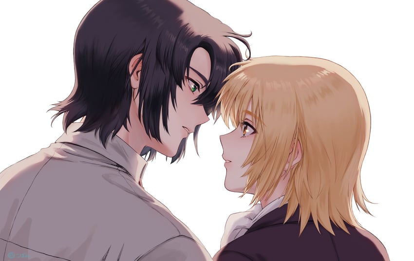 cagalli yula athha and athrun zala (gundam and 1 more) drawn by koban_(zouwqprlfvilaod)