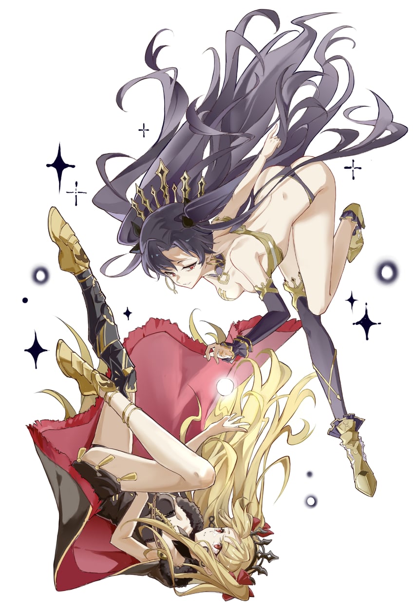 ereshkigal and ishtar (fate and 1 more) drawn by hookyourist