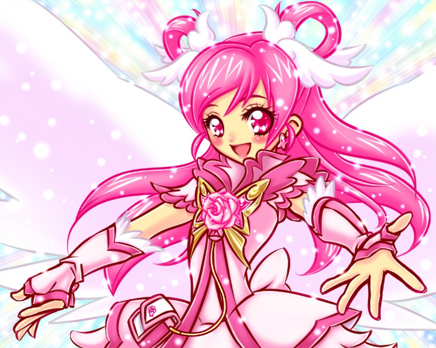 yumehara nozomi, cure dream, and shining dream (precure and 1 more) drawn by omochi100ko