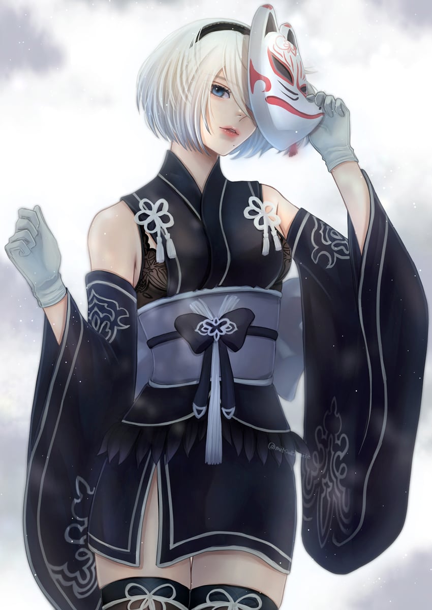 2b (nier and 2 more) drawn by mitsuki_nite
