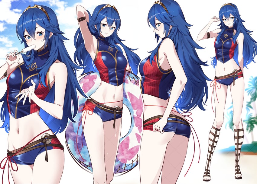 lucina (fire emblem and 2 more) drawn by ameno_(a_meno0)