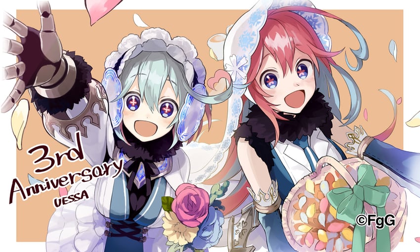 moa and eve (ta ga tame no alchemist) drawn by uessa