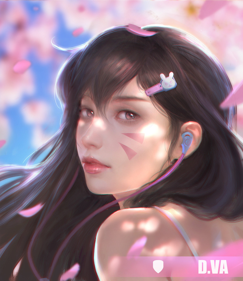 d.va (overwatch and 1 more) drawn by yi_sui