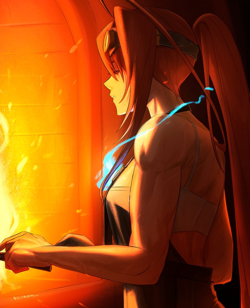elizabeth rose bloodflame (hololive and 2 more) drawn by elisbian