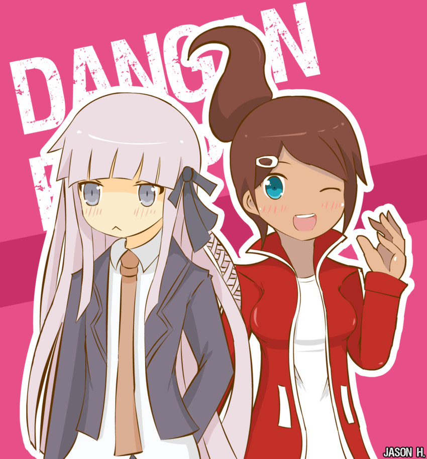 kirigiri kyoko and asahina aoi (danganronpa and 1 more) drawn by rong_rong