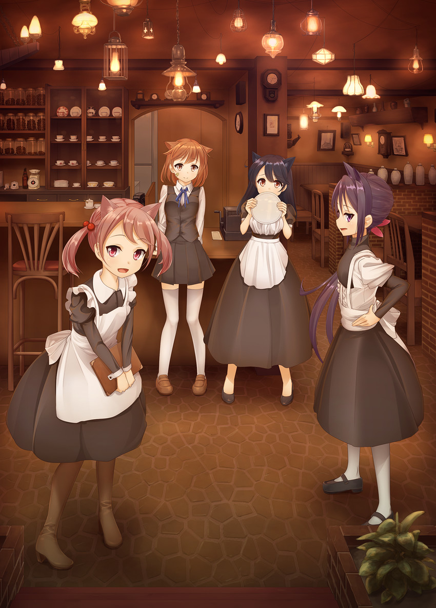ushio, akebono, sazanami, and oboro (kantai collection and 1 more) drawn by akai_ronii