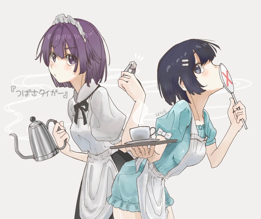 senjougahara hitagi and hanekawa tsubasa (monogatari) drawn by wanira