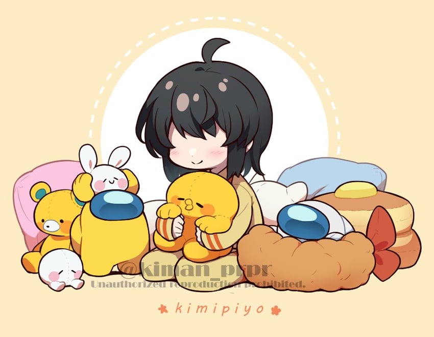 crewmate, yellow, white, they, kimipiyo, and 3 more (original and 1 more) drawn by kiman