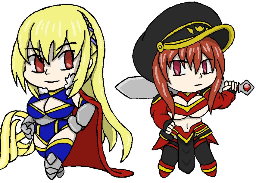 artoria pendragon, mordred, monarch, sawashiro miyuki, kawasumi ayako, and 1 more (fate and 2 more) drawn by gelokaiser