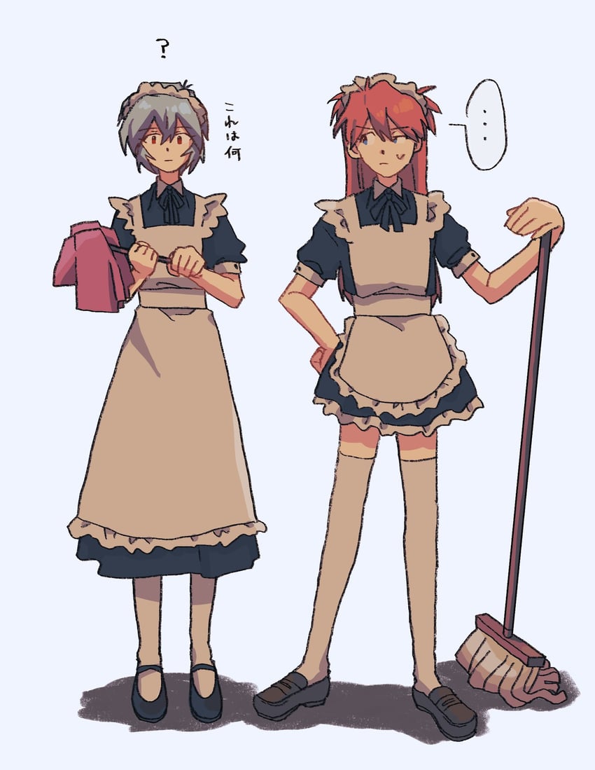souryuu asuka langley and ayanami rei (neon genesis evangelion) drawn by hideyo_66