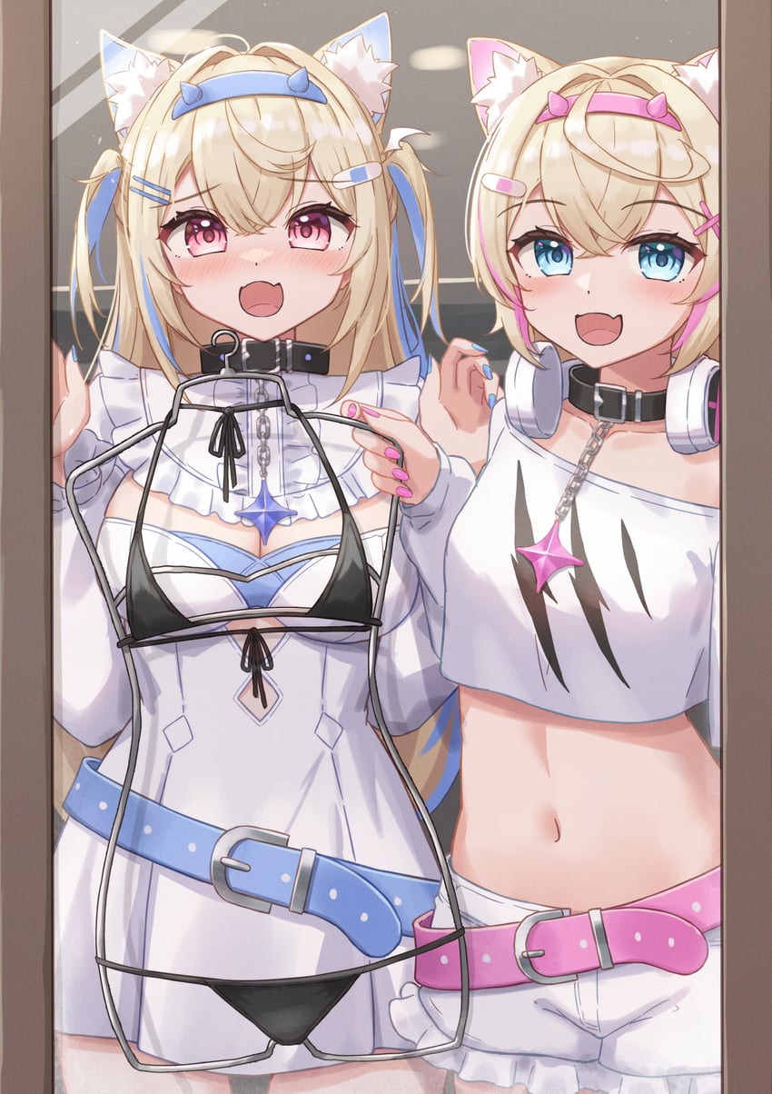 fuwawa abyssgard and mococo abyssgard (hololive and 1 more) drawn by typho