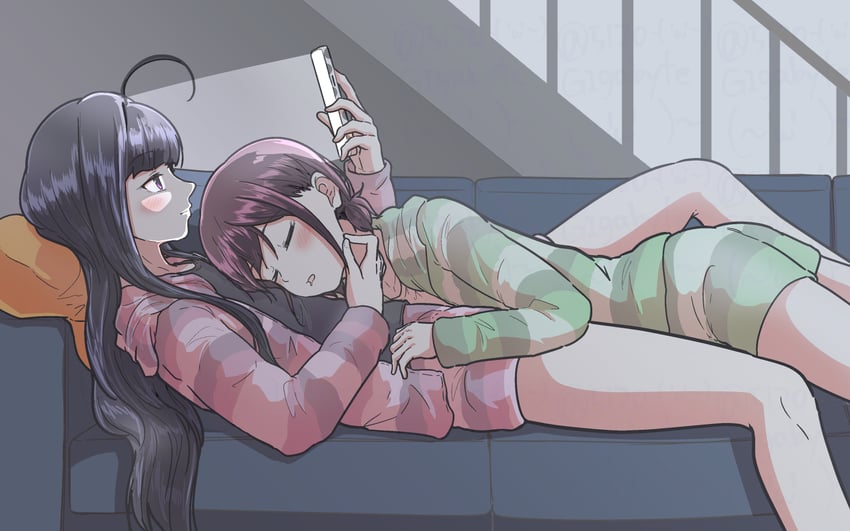 iseri nina and awa subaru (girls band cry) drawn by 5tb