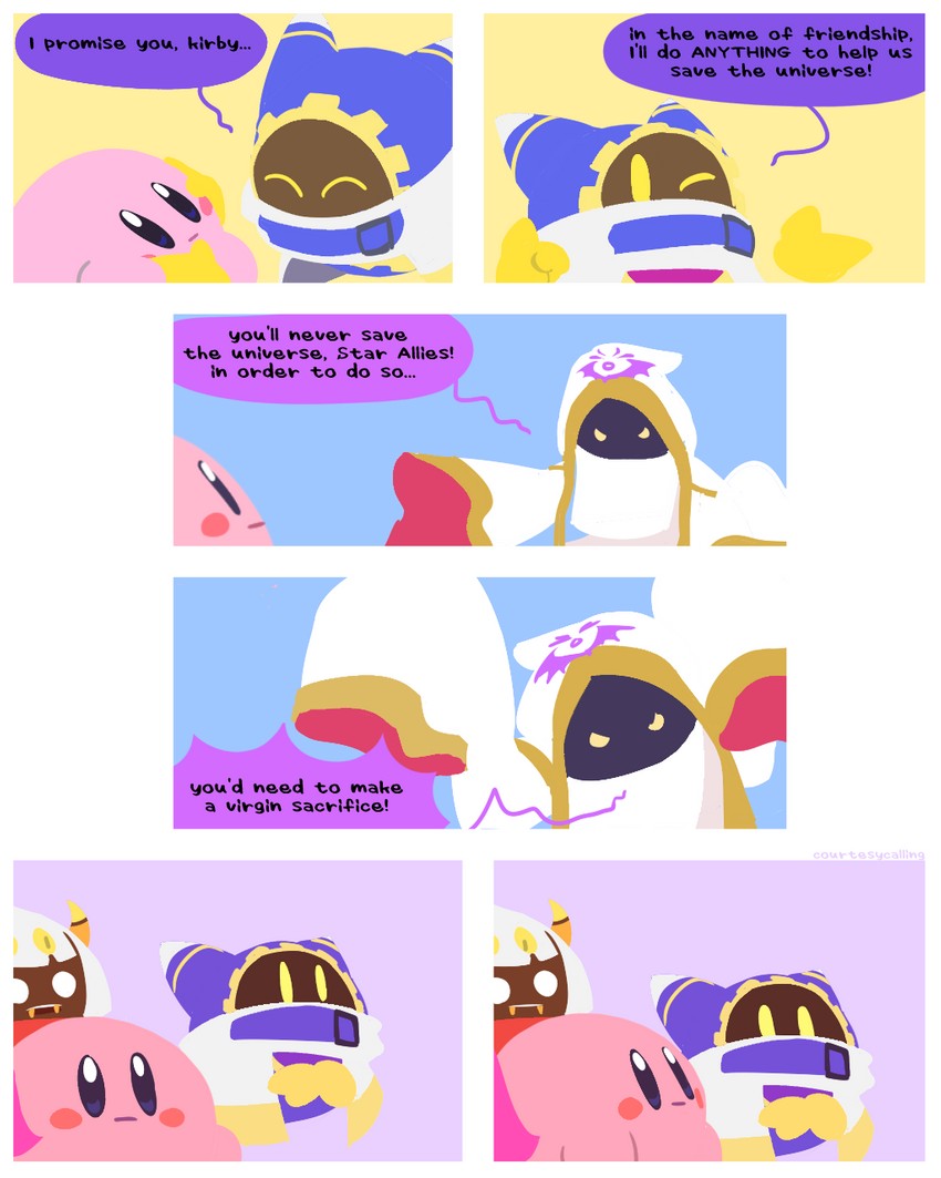 kirby, magolor, taranza, and hyness (kirby and 1 more) drawn by courtesycalling