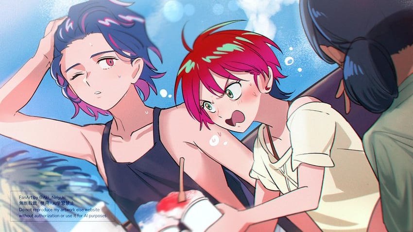 amate yuzuriha, shuji ito, and lalah sune (gundam and 1 more) drawn by aki_(neyuki41028)