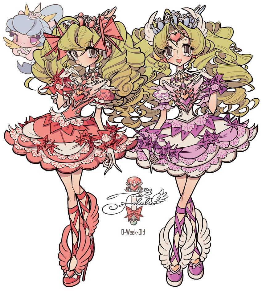 falulu and unicorn (pretty series and 1 more) drawn by meremero