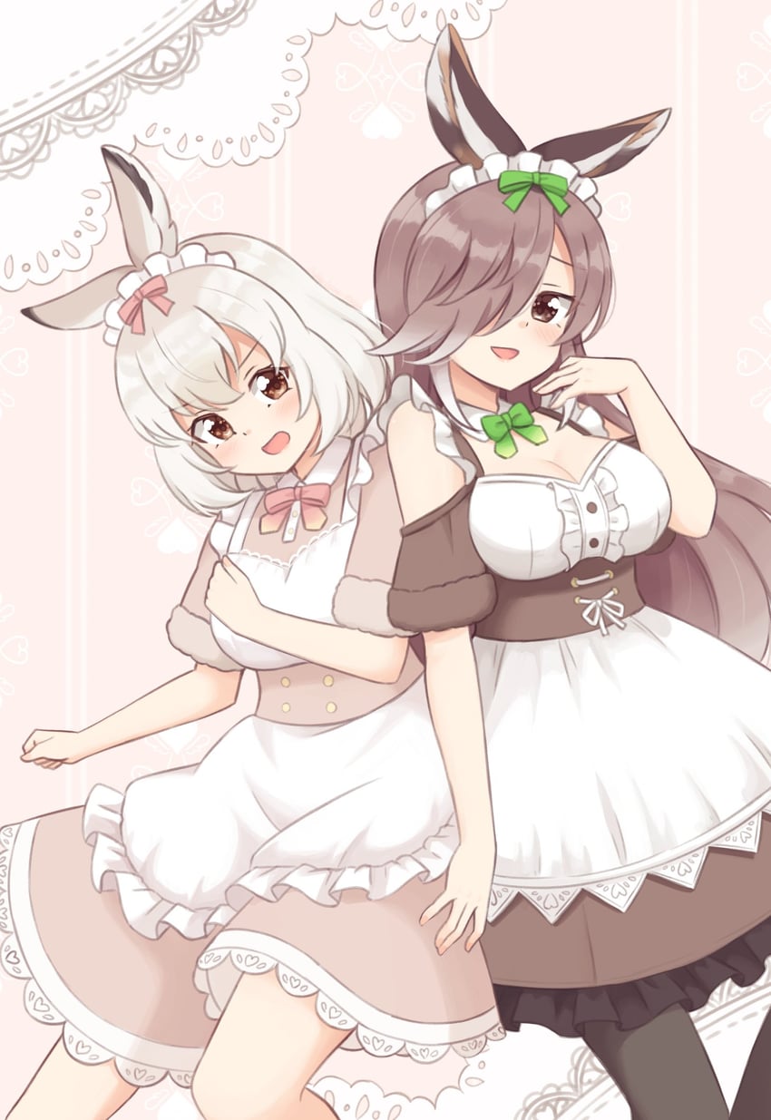 european hare and mountain hare (kemono friends) drawn by shiraha_maru