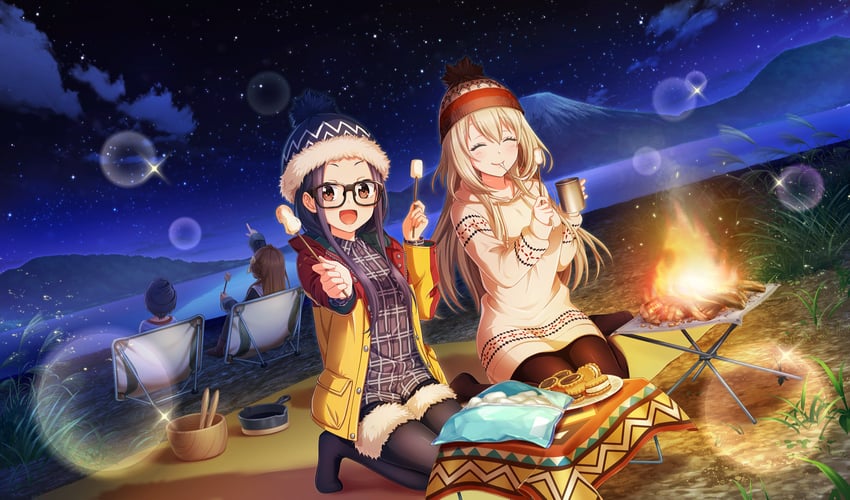 oogaki chiaki, arihara tsubasa, nozaki yuuki, and kawakita tomoe (yurucamp and 2 more)