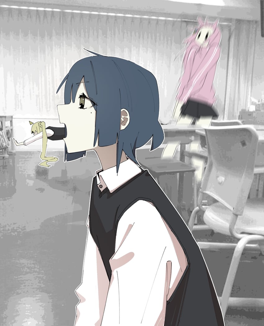gotoh hitori and yamada ryo (bocchi the rock!) drawn by machuuu68