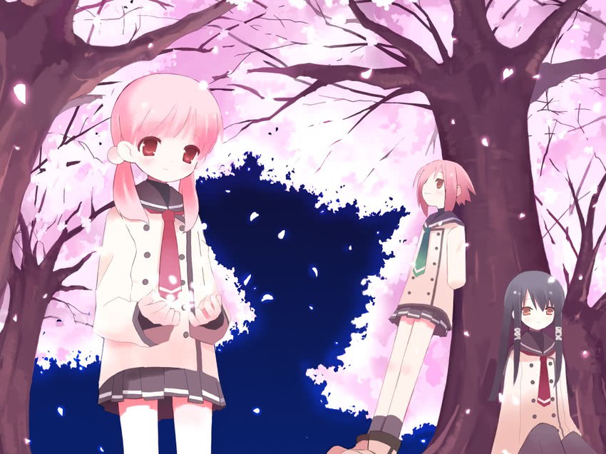 kiriyama sakura, akino momiji, and sera karen (sakura musubi) drawn by mitsuki_mouse