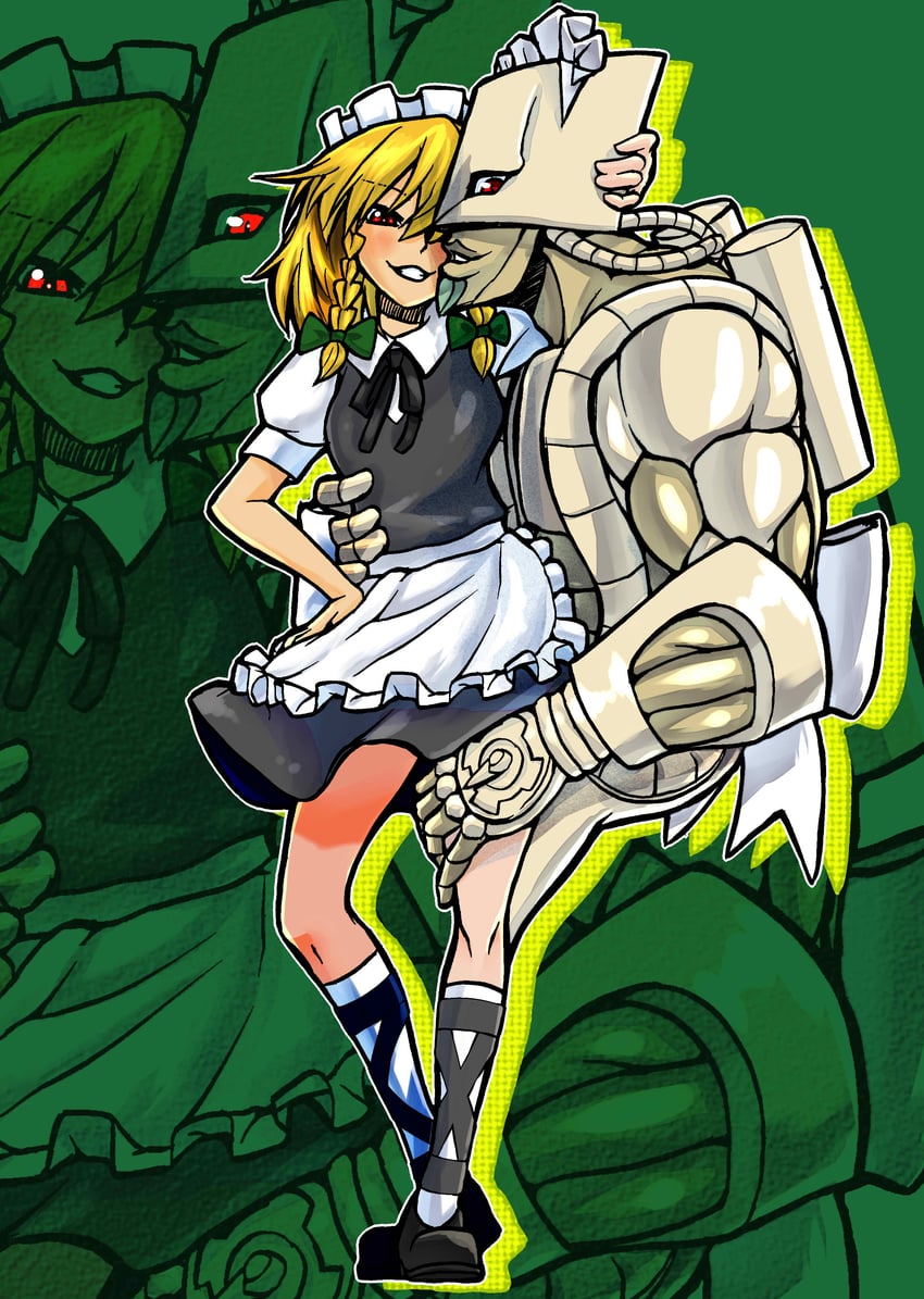 izayoi sakuya and the world (jojo no kimyou na bouken and 2 more) drawn by dom1no