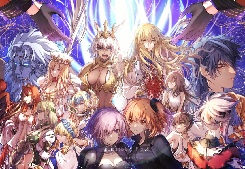 mash kyrielight, fujimaru ritsuka, miyamoto musashi, caenis, kirschtaria wodime, and 9 more (fate and 1 more) drawn by miyuzu