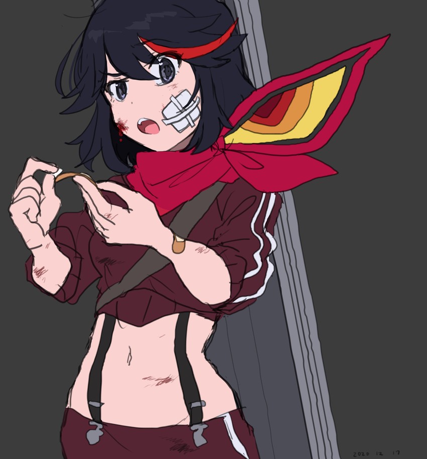 matoi ryuuko and senketsu (kill la kill) drawn by takatisakana