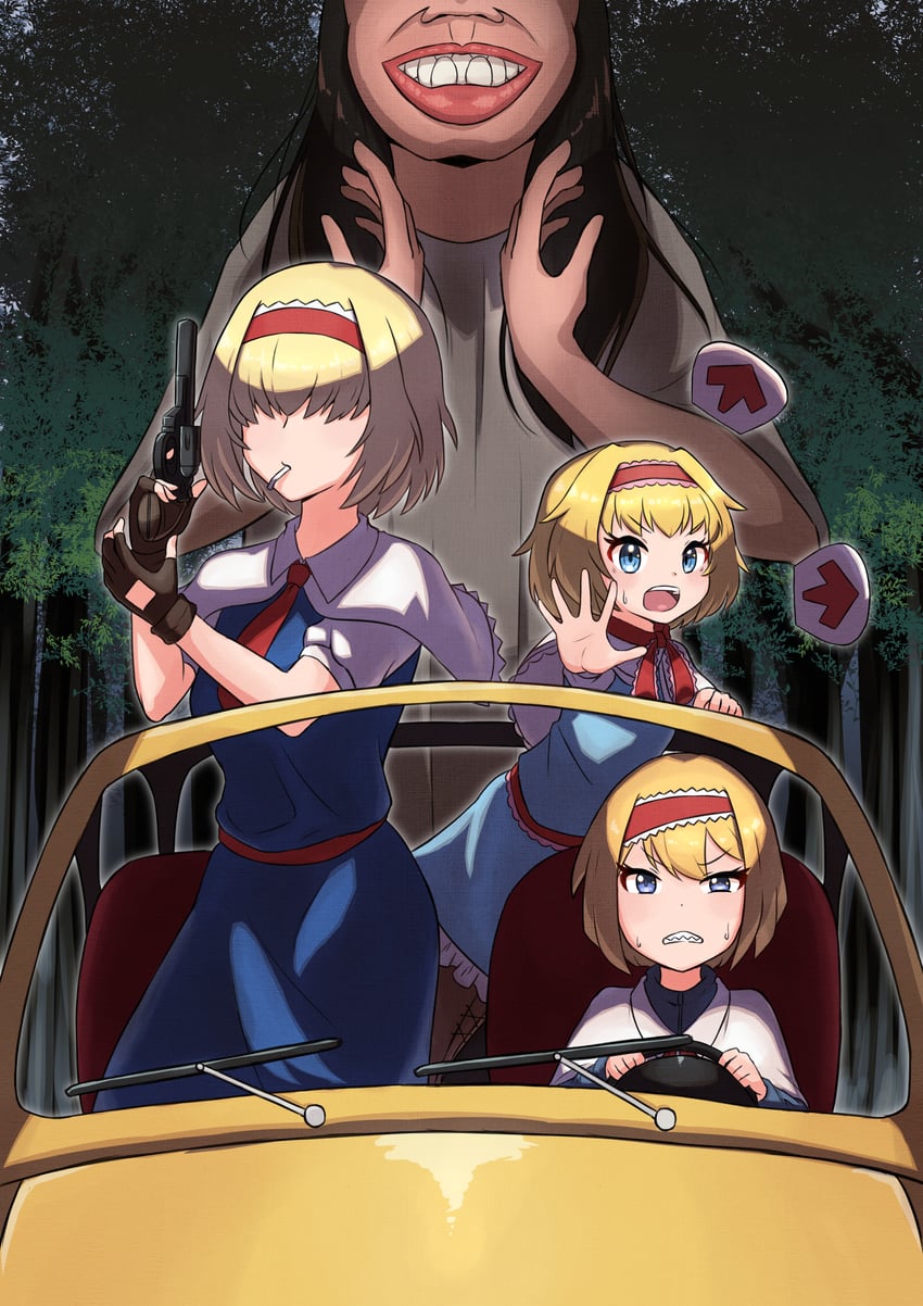 alice margatroid, ichigo, taisa, jigen, and pinky (touhou and 3 more) drawn by tsugumi_amon