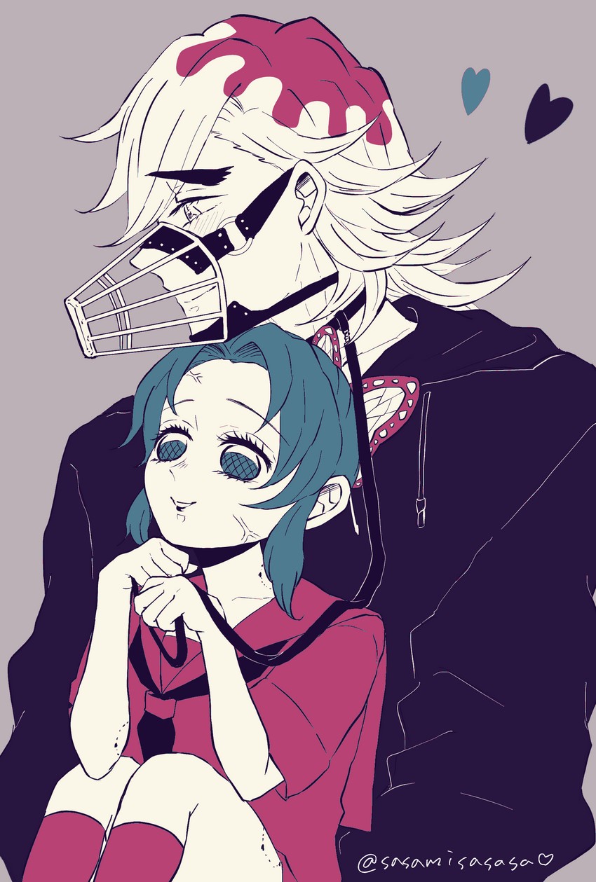 kochou shinobu and douma (kimetsu no yaiba) drawn by xxxlpxqlxxx