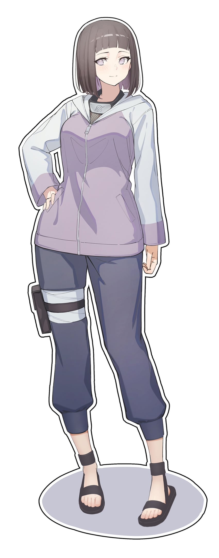 hyuuga hinata (naruto and 2 more) drawn by c-eye