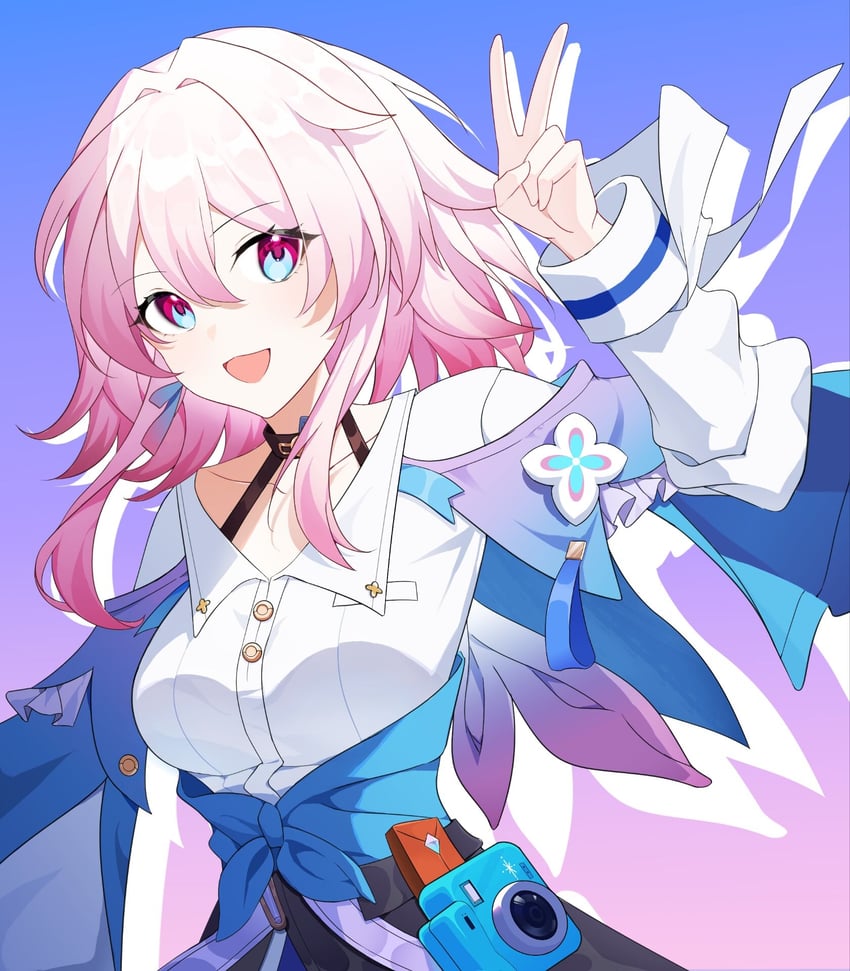 march 7th (honkai and 1 more) drawn by chi_ka