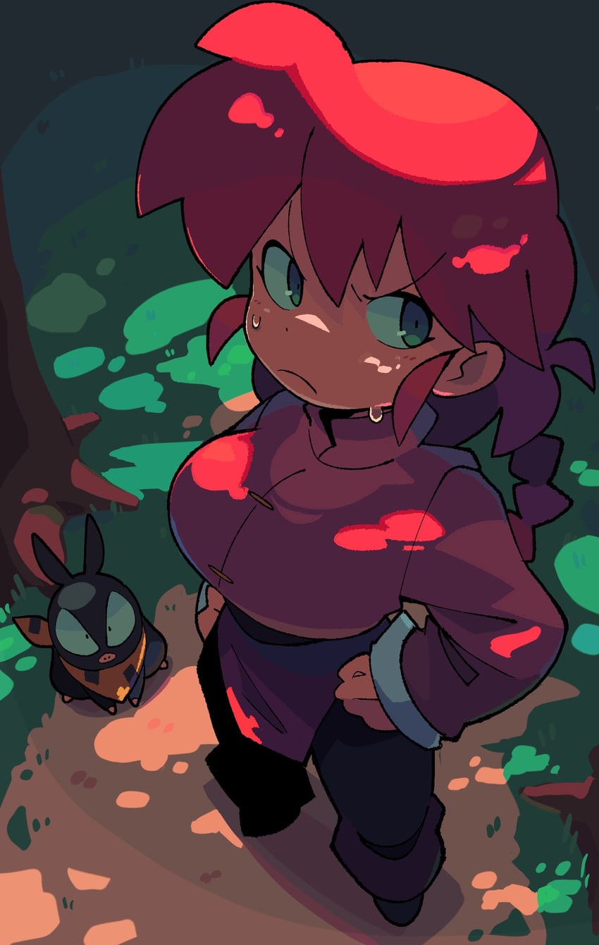 ranma-chan, p-chan, and hibiki ryouga (ranma 1/2) drawn by bacun