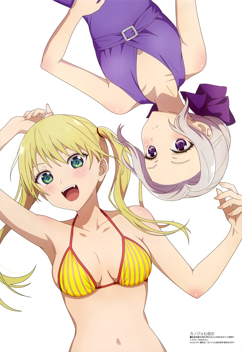 hoshizaki rika and kiryuu shino (megami magazine and 1 more) drawn by aquastar_inc.