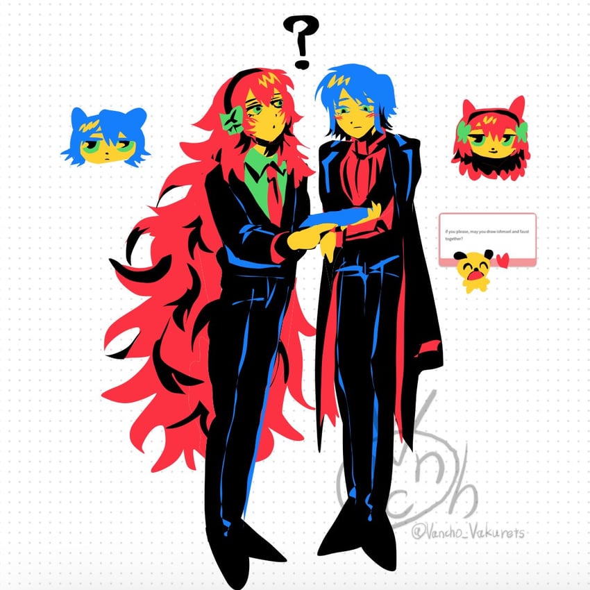 ishmael and faust (project moon and 2 more) drawn by vancho_vakurets