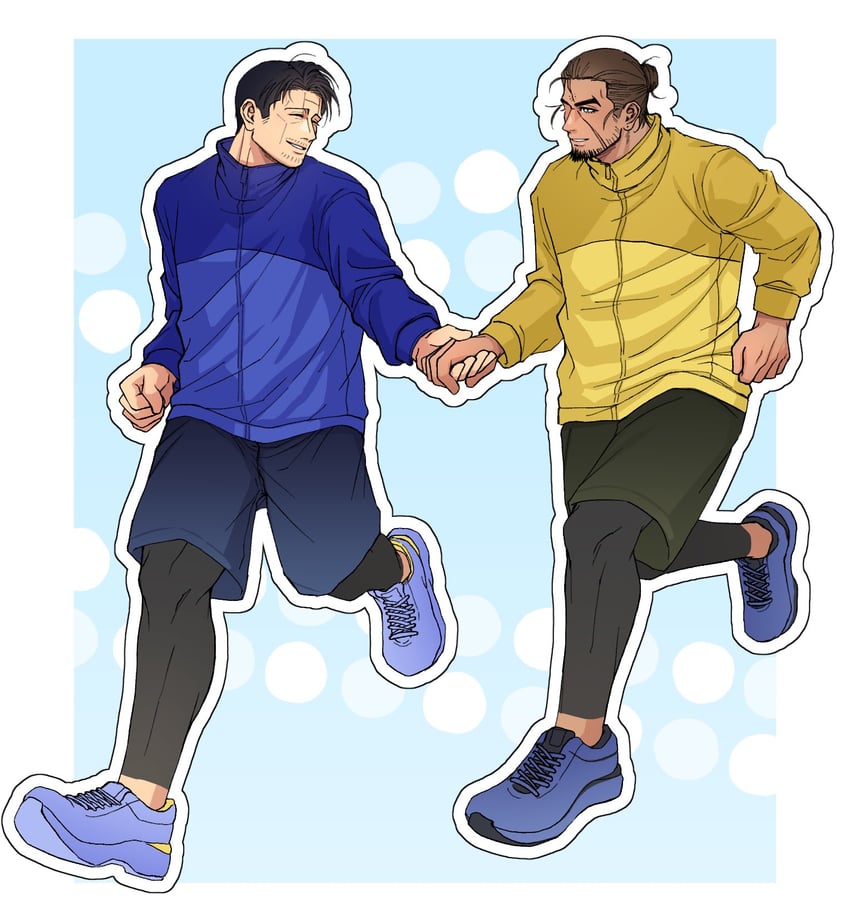rikimatsu ariko and kikuta mokutaro (golden kamuy) drawn by redtabby222