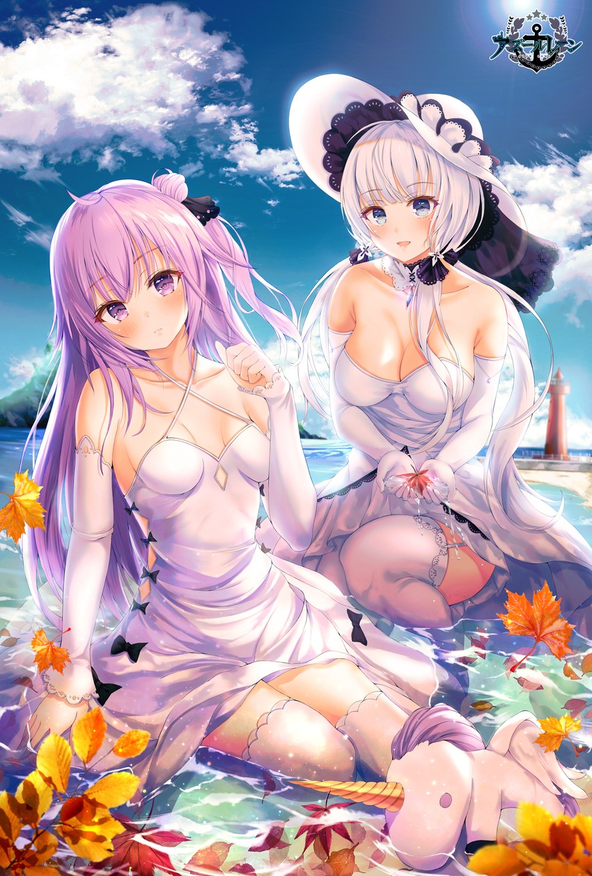 unicorn and illustrious (azur lane) drawn by bnari