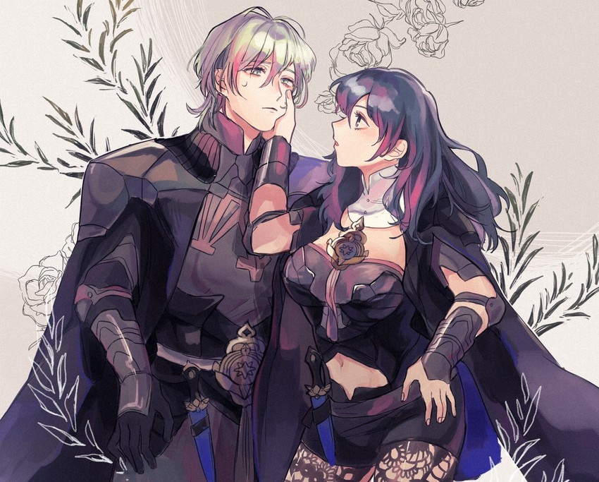 female byleth and male byleth (fire emblem and 1 more) drawn by 3rdk0n