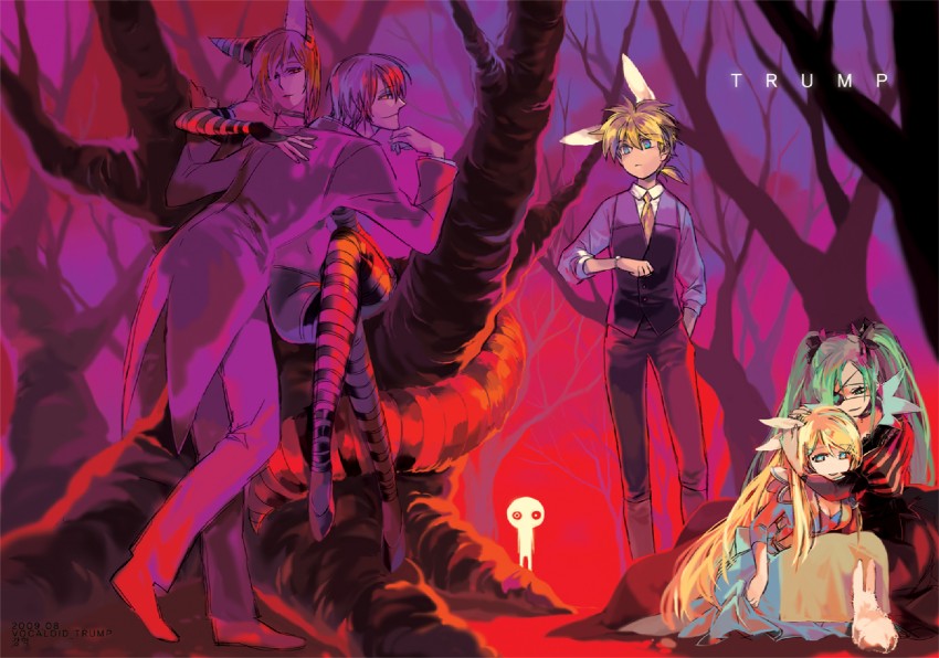 hatsune miku, kagamine rin, kagamine len, kaito, and meiko (vocaloid and 2 more) drawn by gh_(ront)