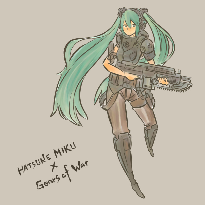 hatsune miku (vocaloid and 1 more) drawn by hako_live