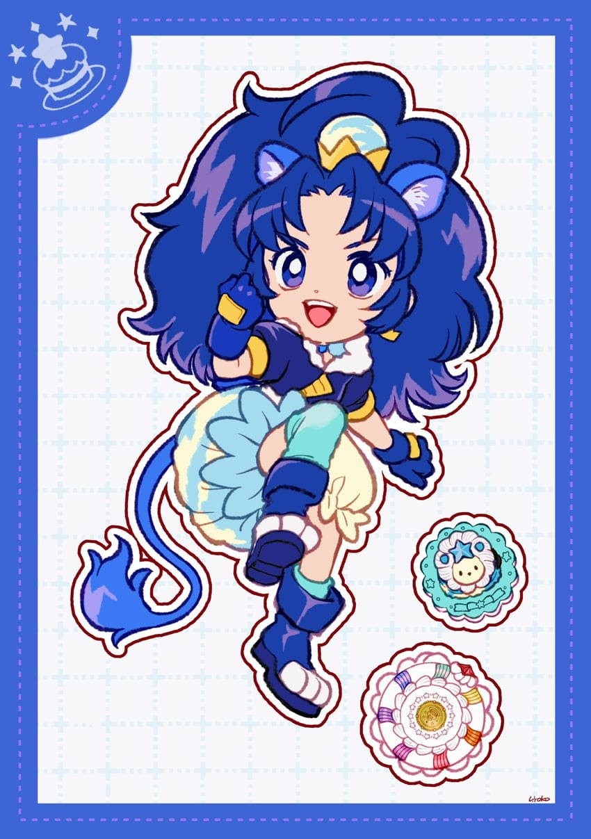 tategami aoi and cure gelato (precure and 1 more) drawn by uwded_207