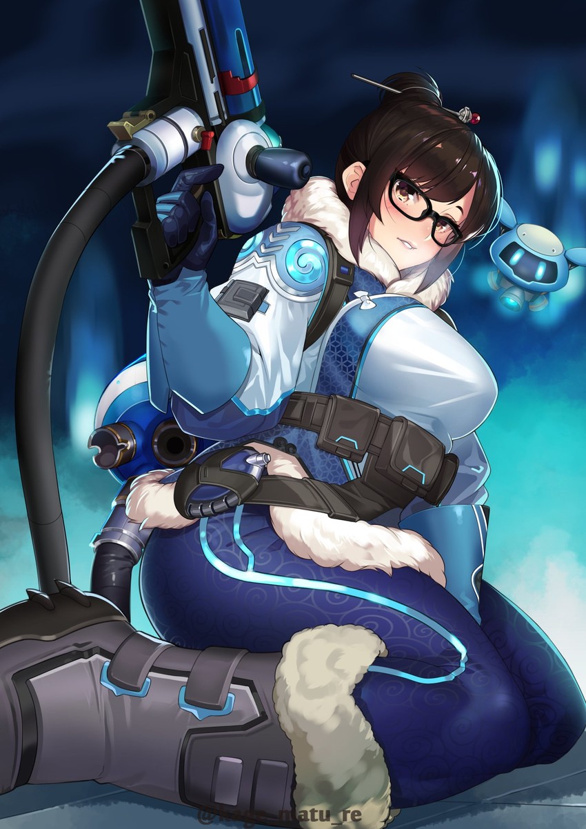 mei and snowball (overwatch and 1 more) drawn by kagematsuri