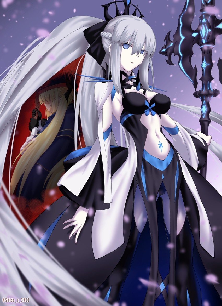 morgan le fay and aesc (fate and 1 more) drawn by shidou_(x_2903)