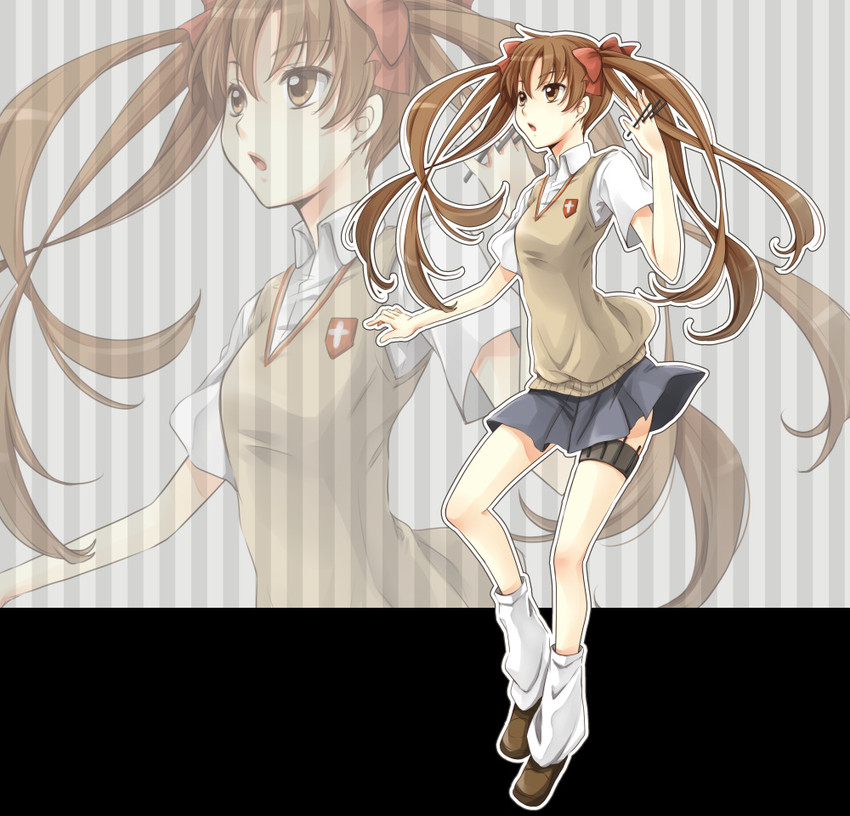 shirai kuroko (toaru majutsu no index and 1 more) drawn by meso_(goma-meso)