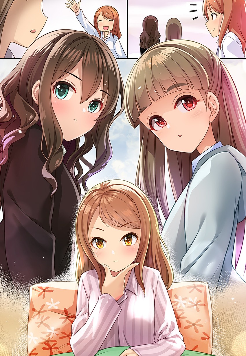 shibuya rin, hojo karen, and kamiya nao (idolmaster and 1 more) drawn by mk_(mod0)