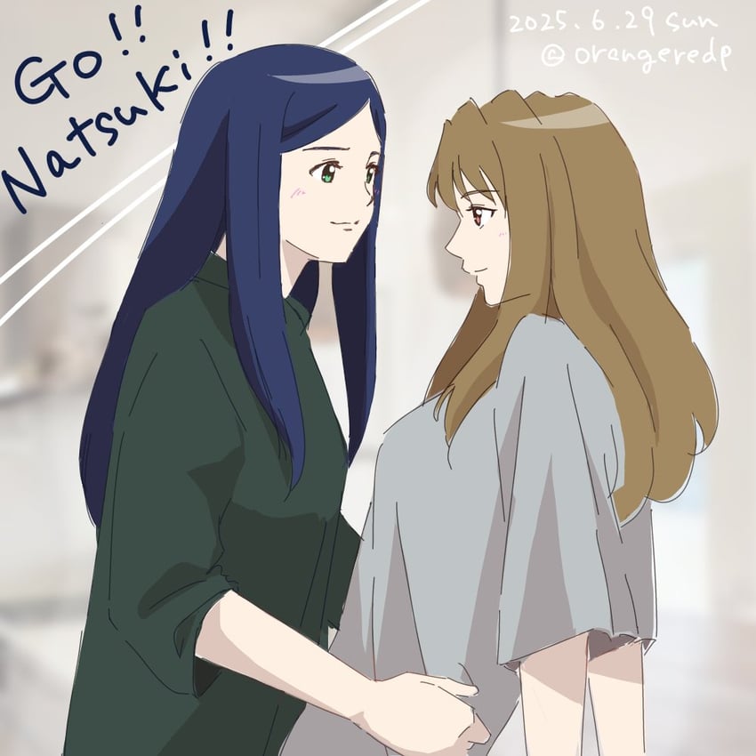 kuga natsuki and fujino shizuru (my-hime) drawn by orangeredp