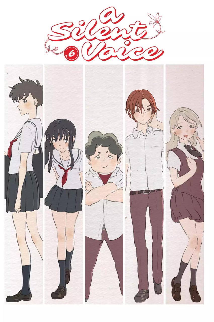 ueno naoka, kawai miki, sahara miyoko, nagatsuka tomohiro, and mashiba satoshi (koe no katachi) drawn by ooima_yoshitoki